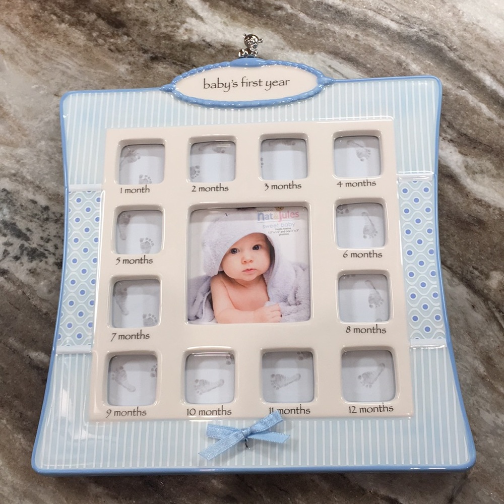 Baby’s first year ceramic picture frame